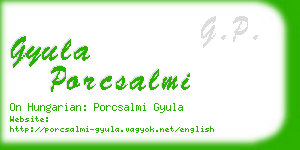 gyula porcsalmi business card